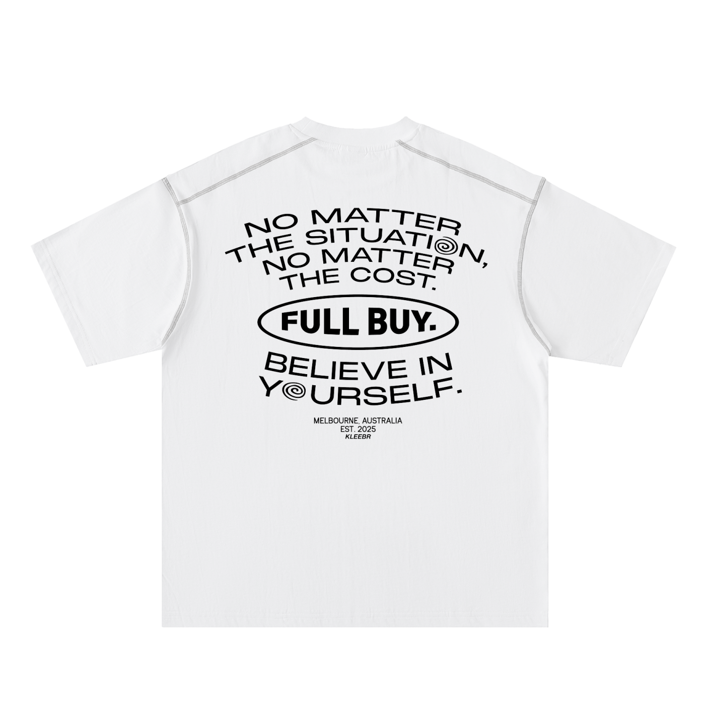 FULL BUY CONTRAST-STITCHED TEE