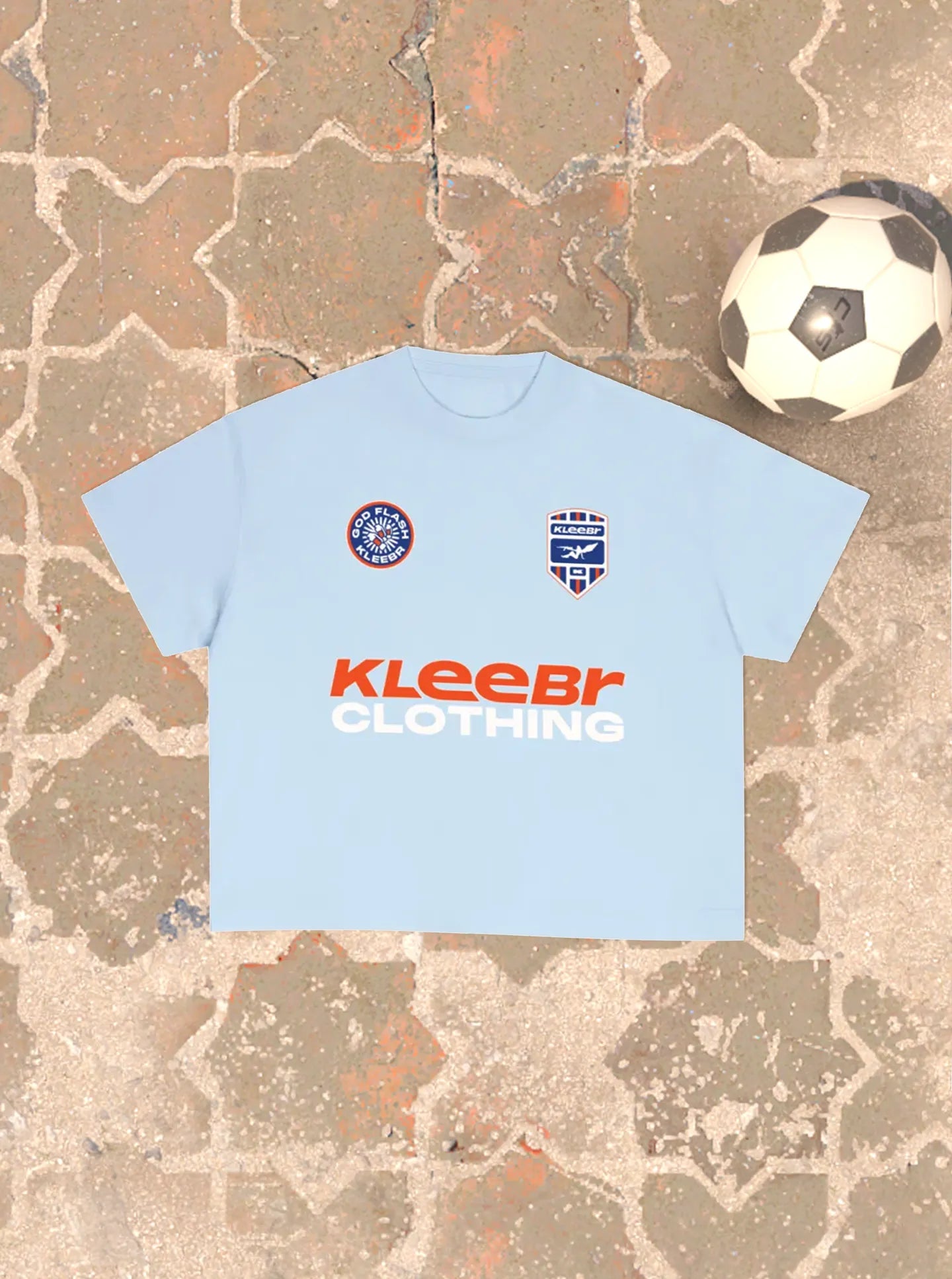 BLUE GOD-FLASH BOXY TEE