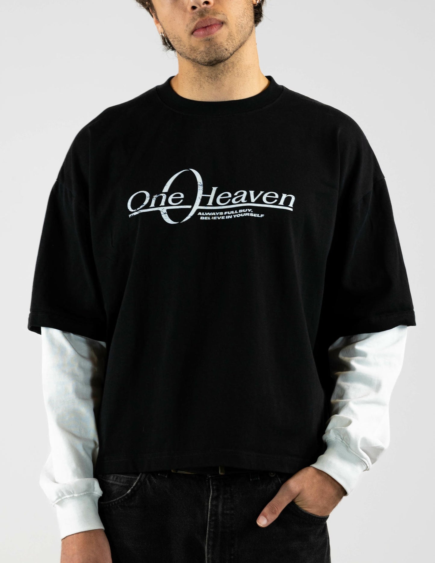 ONE-HEAVEN LAYERED SLEEVE TEE