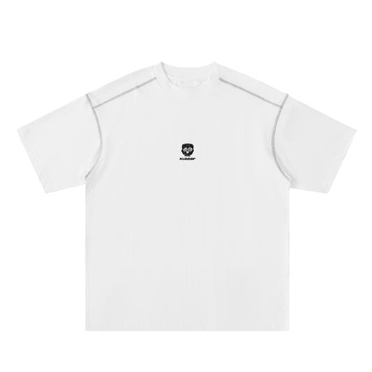 FULL BUY CONTRAST-STITCHED TEE