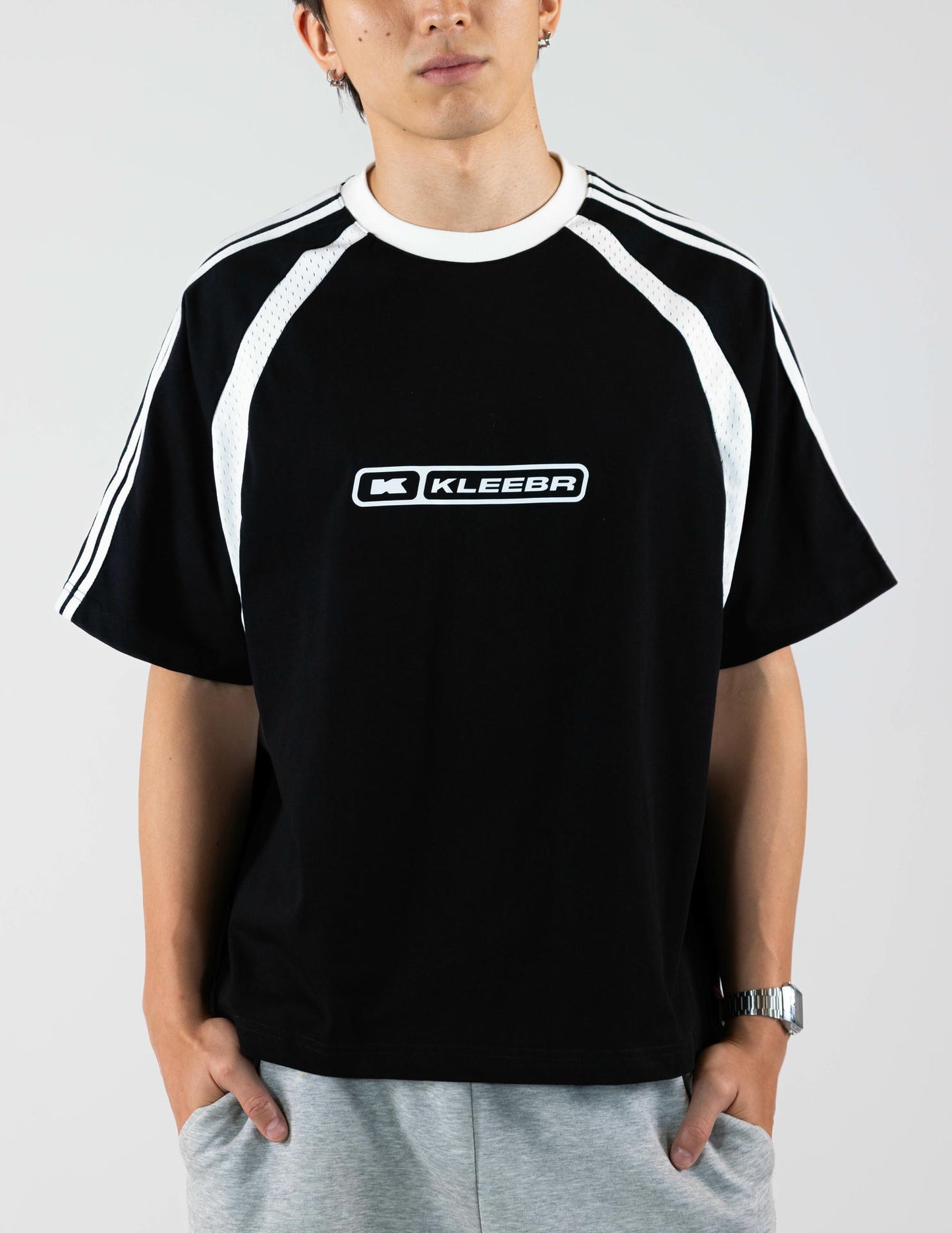 KLEEBR-SPORT MESH PANEL TEE