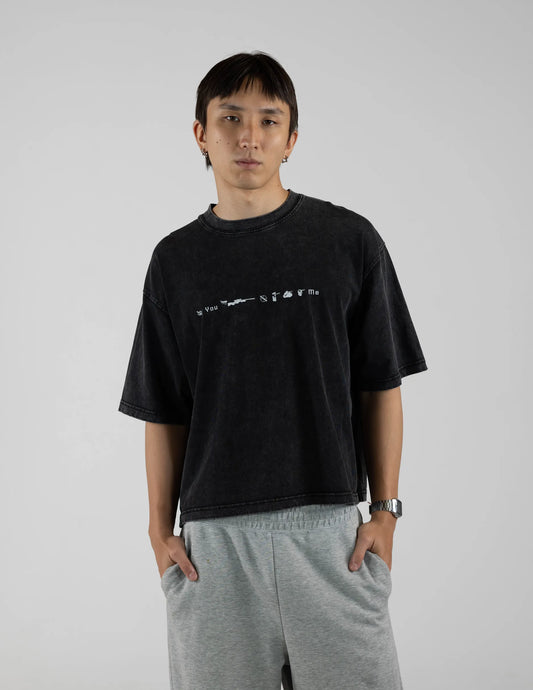 GUSHED SNOW WASHED BOXY TEE