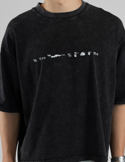 GUSHED SNOW WASHED BOXY TEE